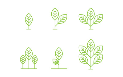 Modello di progettazione dell&amp;#39;elemento concettuale della natura dell&amp;#39;ecologia delle foglie degli alberi v.12