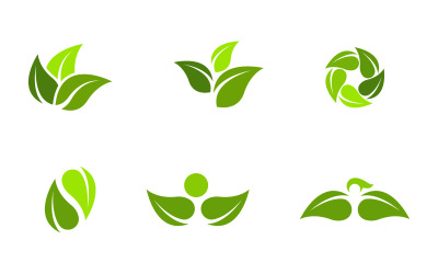 Modello di progettazione dell&amp;#39;elemento concettuale della natura dell&amp;#39;ecologia delle foglie degli alberi v.21