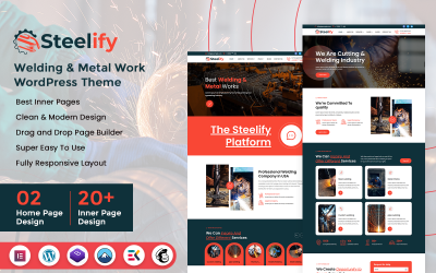 Steelify - Svetsning och metallarbete WordPress-tema