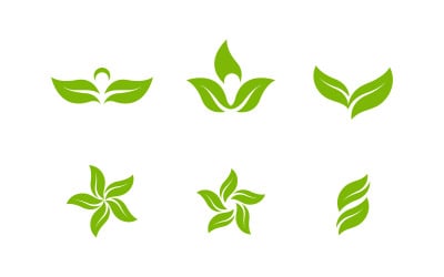 Tree leaf ecology nature concept element design template v.20