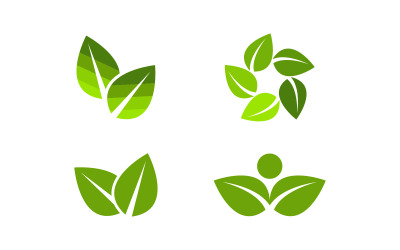 Tree leaf ecology nature concept element design template v.22
