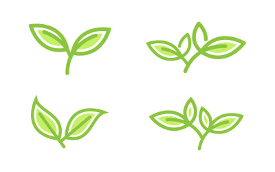 Tree leaf ecology nature concept element design template v.4