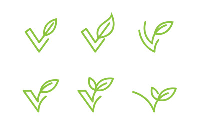 Tree leaf ecology nature concept element design template v.5