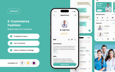 Wellness - Hälsa och Medicin Mobile App UI