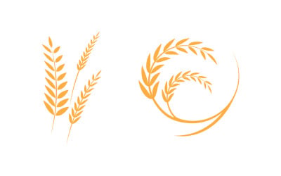 Agricoltura fattoria grano riso icona vettoriale illustrazione design v.1