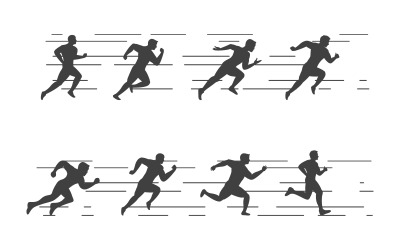 Healthy Human character logo sign illustration vector design v.2