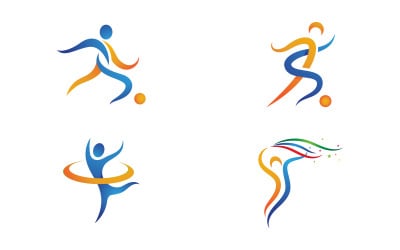 Healthy Human character logo sign illustration vector design v.4