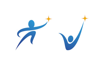 Illustrazione vettoriale del logo del personaggio umano sano v.7