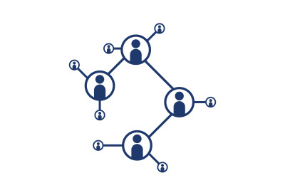 Logo design dell&amp;#39;illustrazione dell&amp;#39;icona sociale e dell&amp;#39;assistenza alla comunità v.5