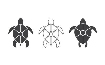 Modello di progettazione dell&amp;#39;illustrazione vettoriale dell&amp;#39;icona del cartone animato dell&amp;#39;animale della tartaruga v.4