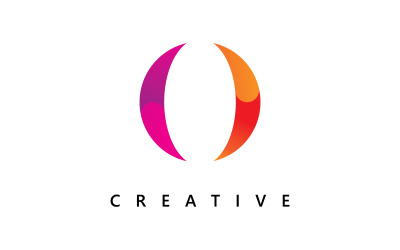 Modello vettoriale del logo della lettera O, design del logo iniziale della lettera O creativa 5