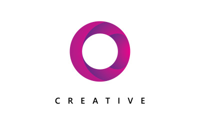 Modello vettoriale del logo della lettera O, design del logo iniziale della lettera O creativa 9