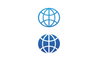 Modern Wire World Logo Şablonu vektör çizimi v.1
