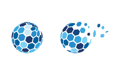 Moderne Wire World Logo Template vectorillustratie v.13