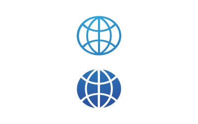 Nowoczesny szablon logo Wire World ilustracja wektorowa v.1