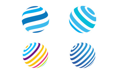Nowoczesny szablon logo Wire World ilustracja wektorowa v.5