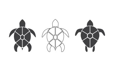 Turtle animal cartoon icon vector illustration design template v.4