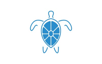 Turtle animal cartoon icon vector illustration design template v.9