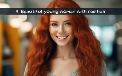 Beautiful young woman with red hair