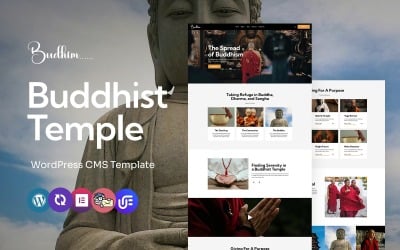Budhim - буддийский храм Многоцелевая WordPress тема Elementor