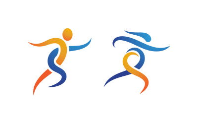 Healthy Human character logo sign illustration vector design v.6