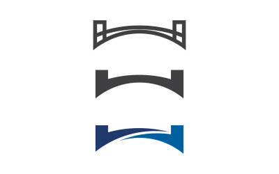 Illustrazione del ponte Modello di progettazione del logo v.7