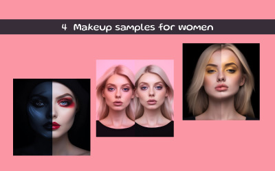 Makeupprover för kvinnor AI-bild