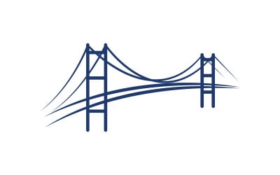 The Bridge illustration Logo design template v.10