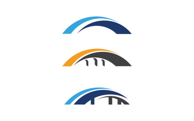 The Bridge illustration Logo design template v.11