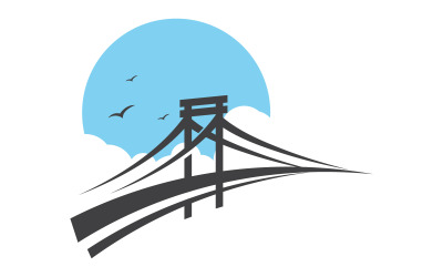 The Bridge illustration Logo design template v.4