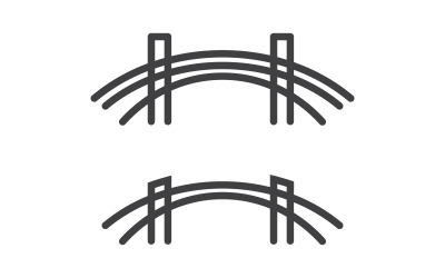 The Bridge illustration Logo design template v.6