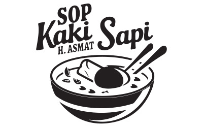 Un logotipo para la ilustración de un restaurante.