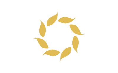 Agriculture Wheat rice farm vector icon illustration template v.8