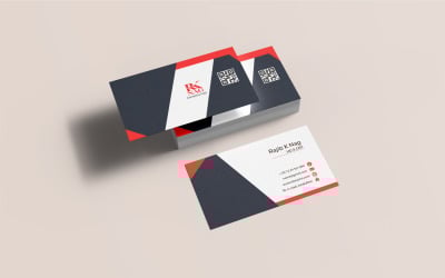 Безкоштовна чорна та червона проста візитка