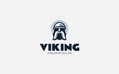 Einfaches Viking-Maskottchen-Logo 23