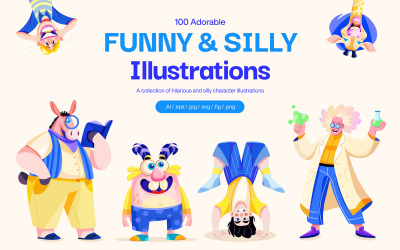Funny and Silly Character Illustrations