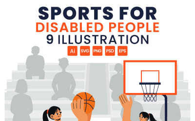 9 Sports for Disabled People Illustration