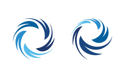 Ilustración vectorial del logotipo del símbolo del tornado del vórtice del viento v.3
