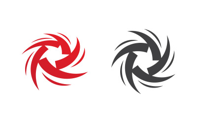 Ilustración vectorial del logotipo del símbolo del tornado del vórtice del viento v.4