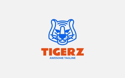 Plantilla de logotipo de arte lineal Tigerz