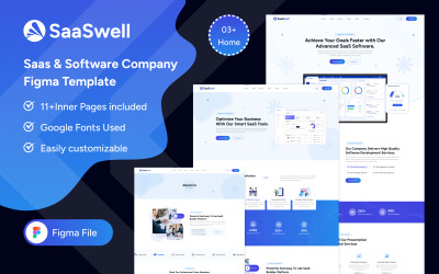 SaaSwell - Saas &amp;amp; Software Company Figma-mall