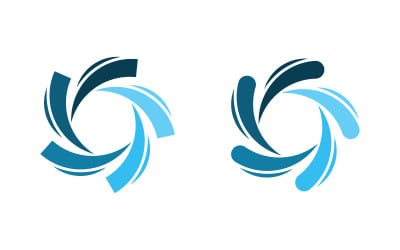 Wind Vortex Tornado symbol vector Logo illustration v.2