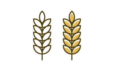 Agricoltura Grano Riso Fattoria Icona Vettore Illustrazione Modello v.9