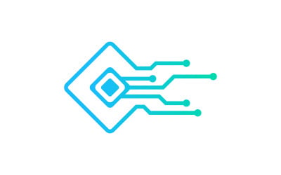 Circuit Digital Modern Logo Template design v.13
