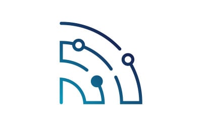 Circuit Digital Modern Logo Template design v.14
