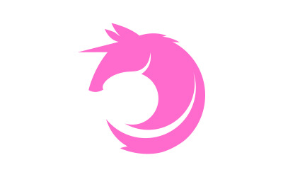 Einhorn-Pferd-Logo-Symbol, Vektor-Illustration, Design-Vorlage v.12
