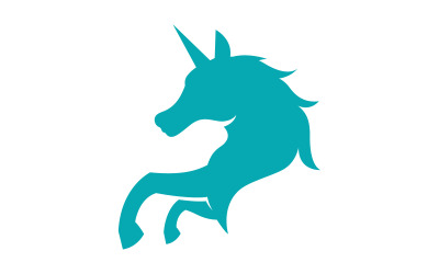 Einhorn-Pferd-Logo-Symbol, Vektor-Illustration, Design-Vorlage v.13
