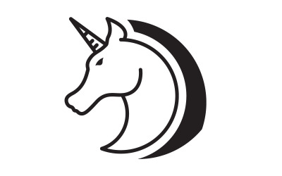 Einhorn-Pferd-Logo-Symbol, Vektor-Illustration, Design-Vorlage v.15