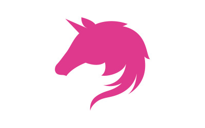 Einhorn-Pferd-Logo-Symbol, Vektor-Illustration, Design-Vorlage v.5