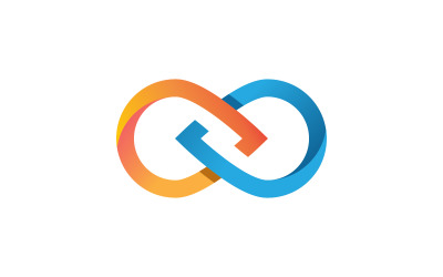 Ilustración de icono vectorial de diseño de movimiento de bucle infinito v.15
